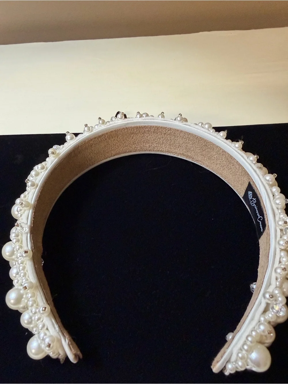 Pearl Cluster Padded Headband - Ivory